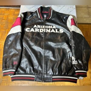 Arizona Cardinals NFL Men's Snap Up PVC Jacket Sz XXL